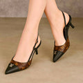 Premium LV Style Slingback Heels