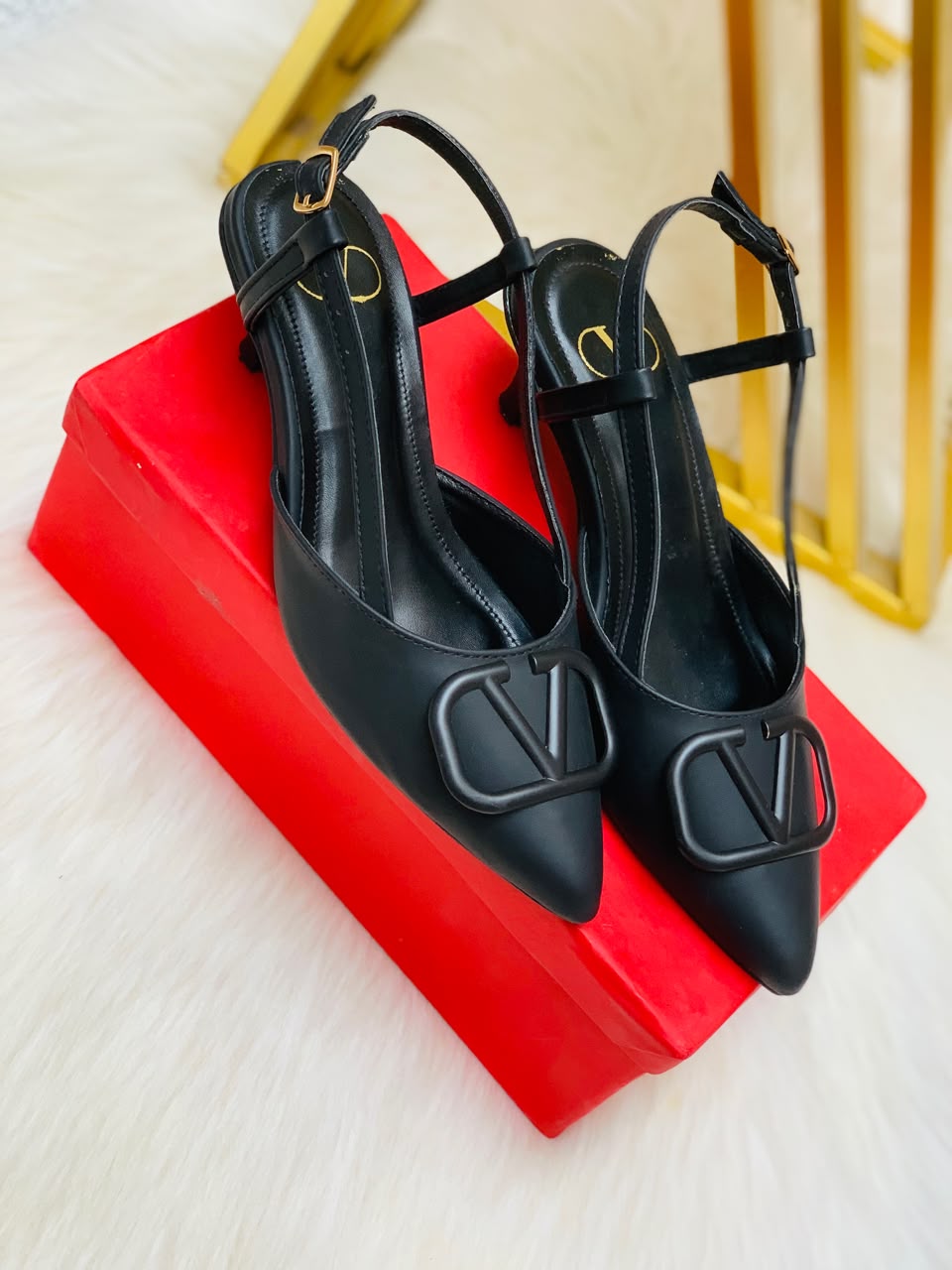 Premium V Style Slingback Heels