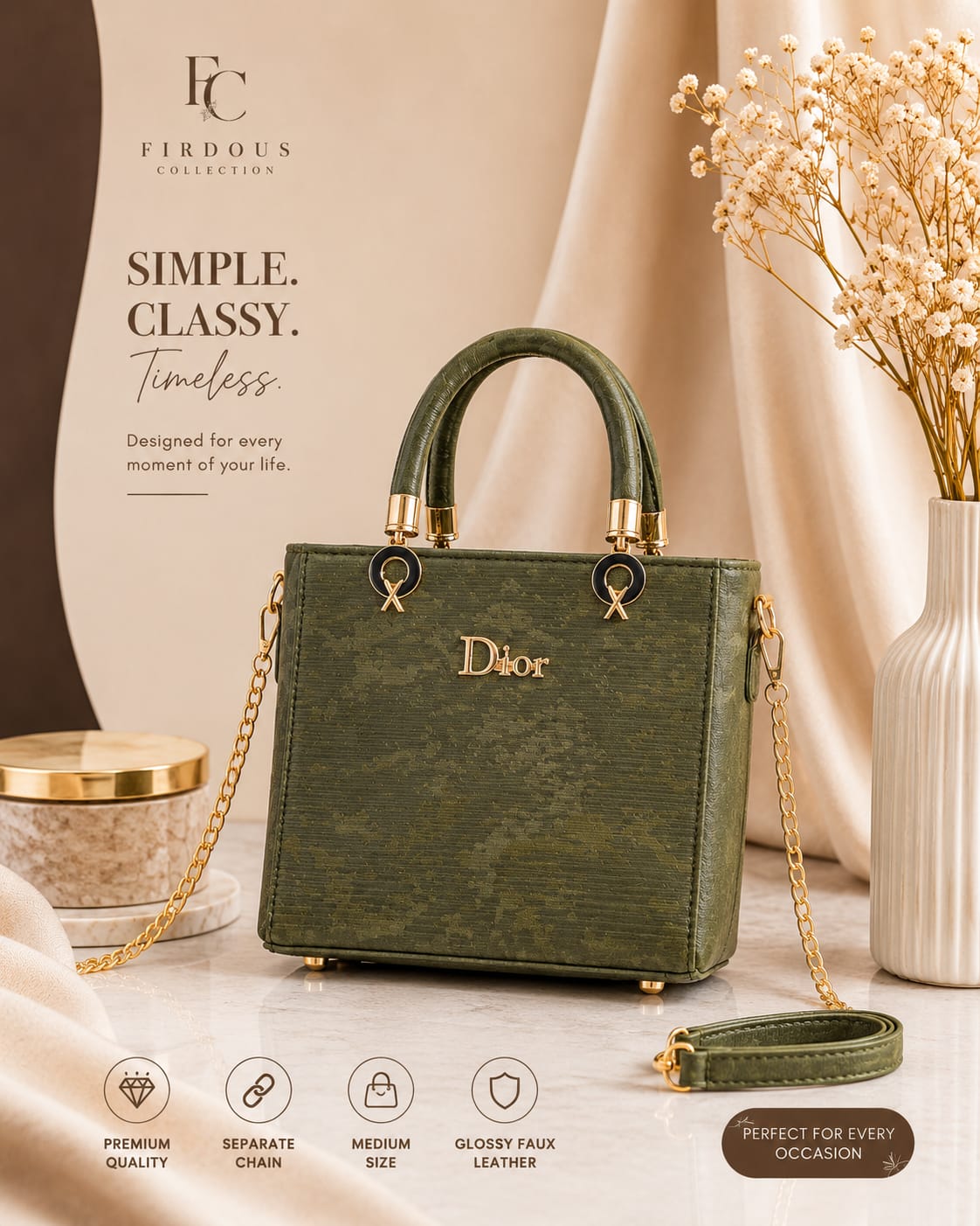 Glossy Shoulder Bag
