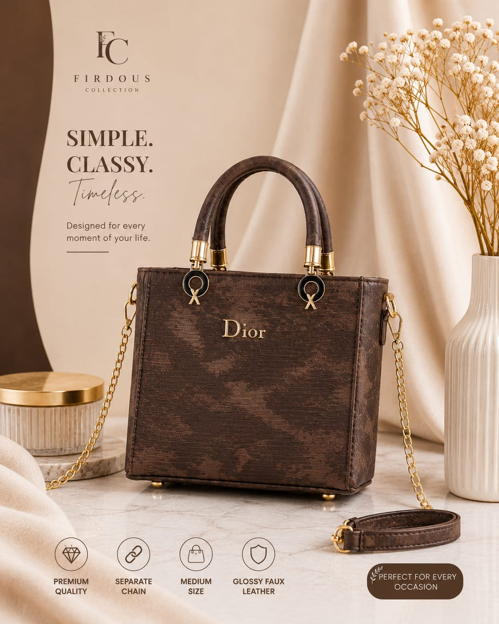 Glossy Shoulder Bag