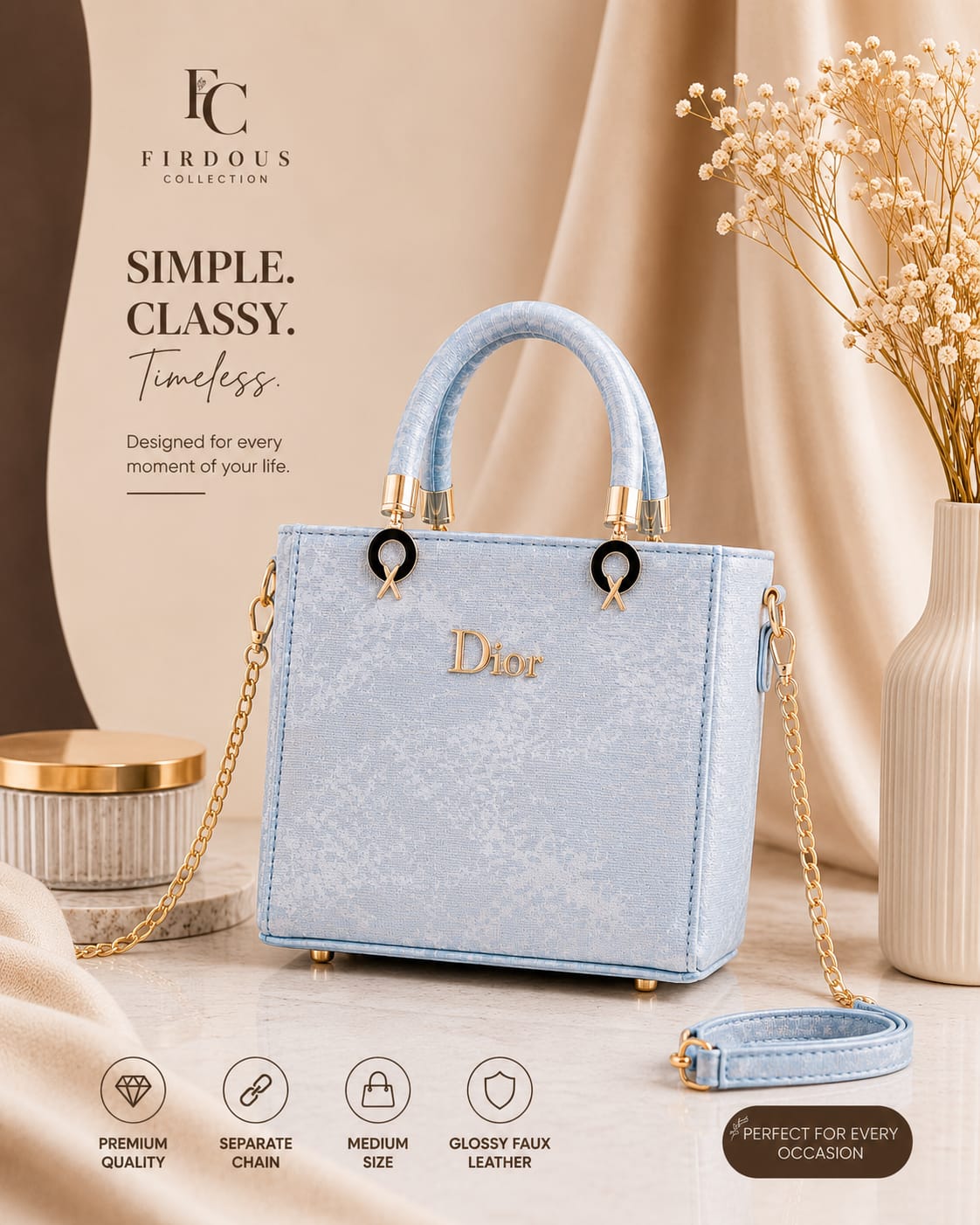 Glossy Shoulder Bag
