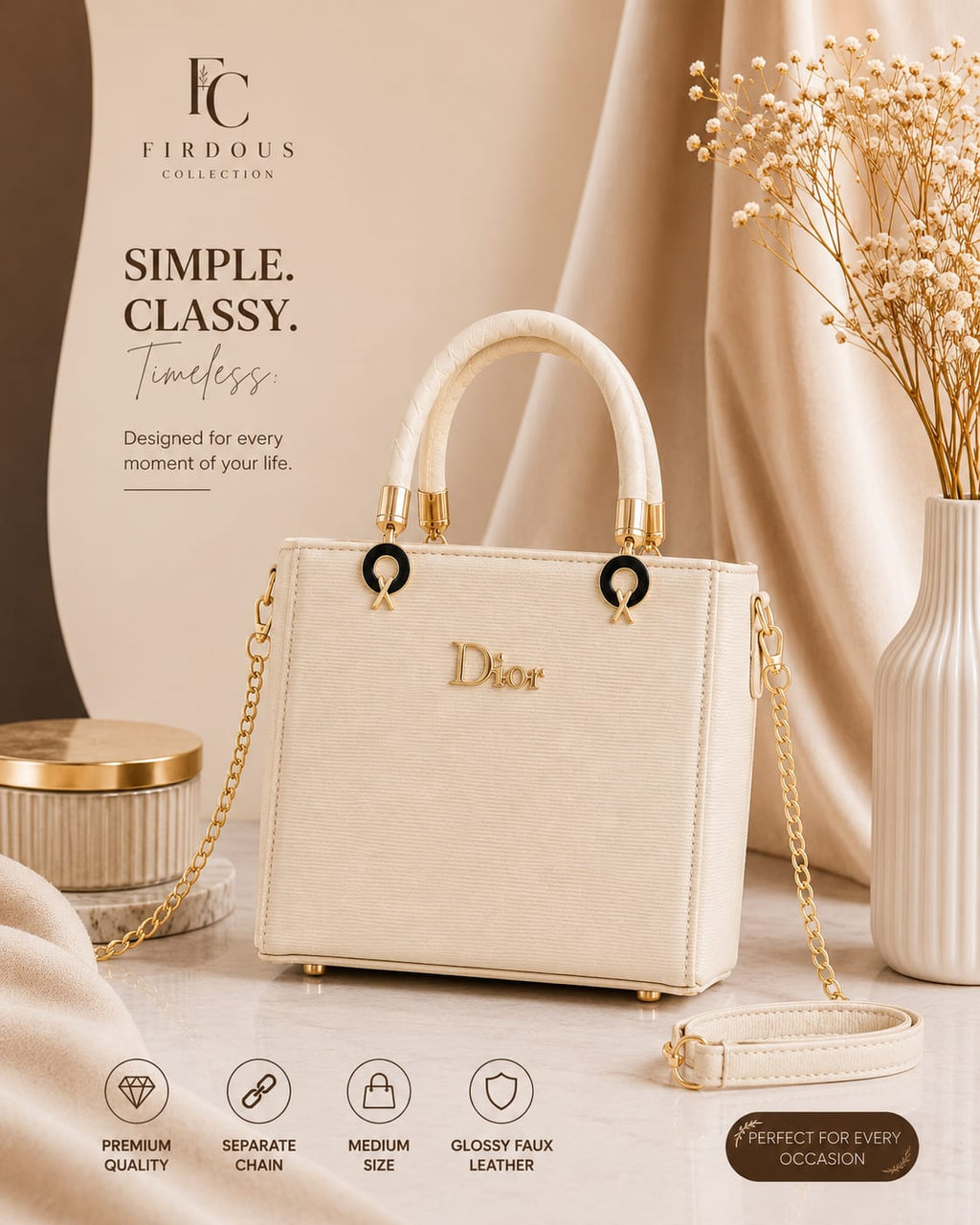 Glossy Shoulder Bag