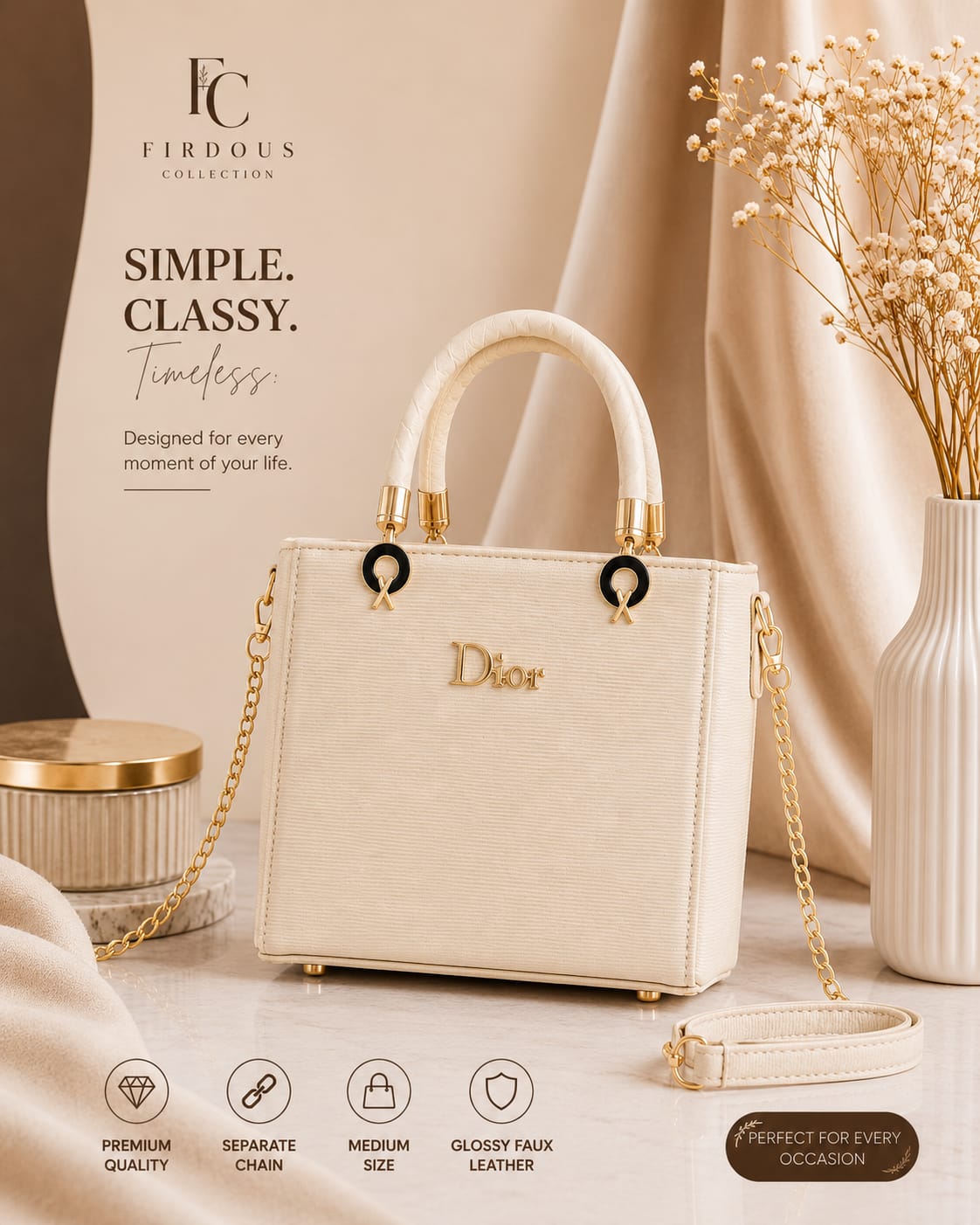 Glossy Shoulder Bag