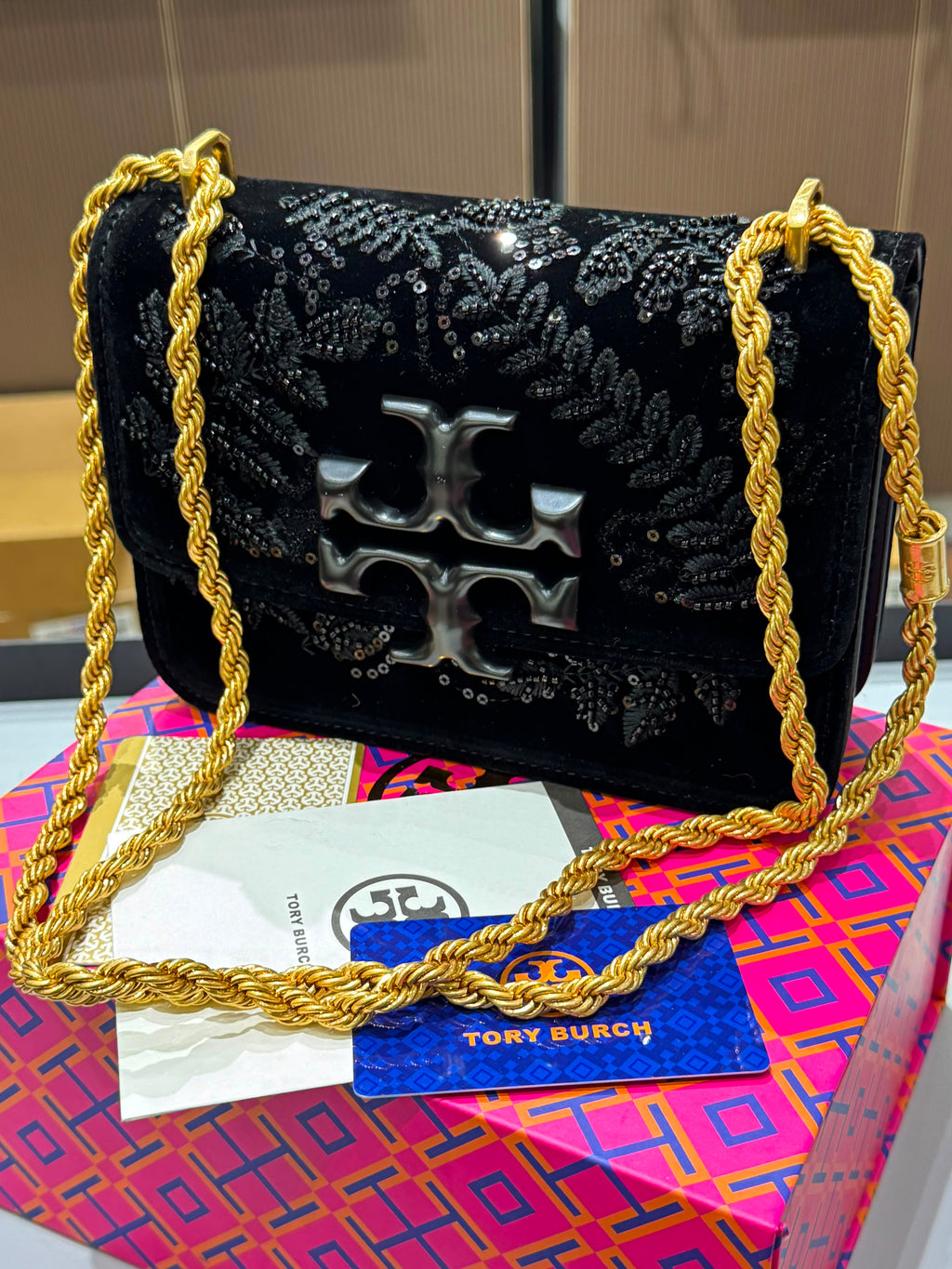 Eleanor Velvet Shoulder Bag