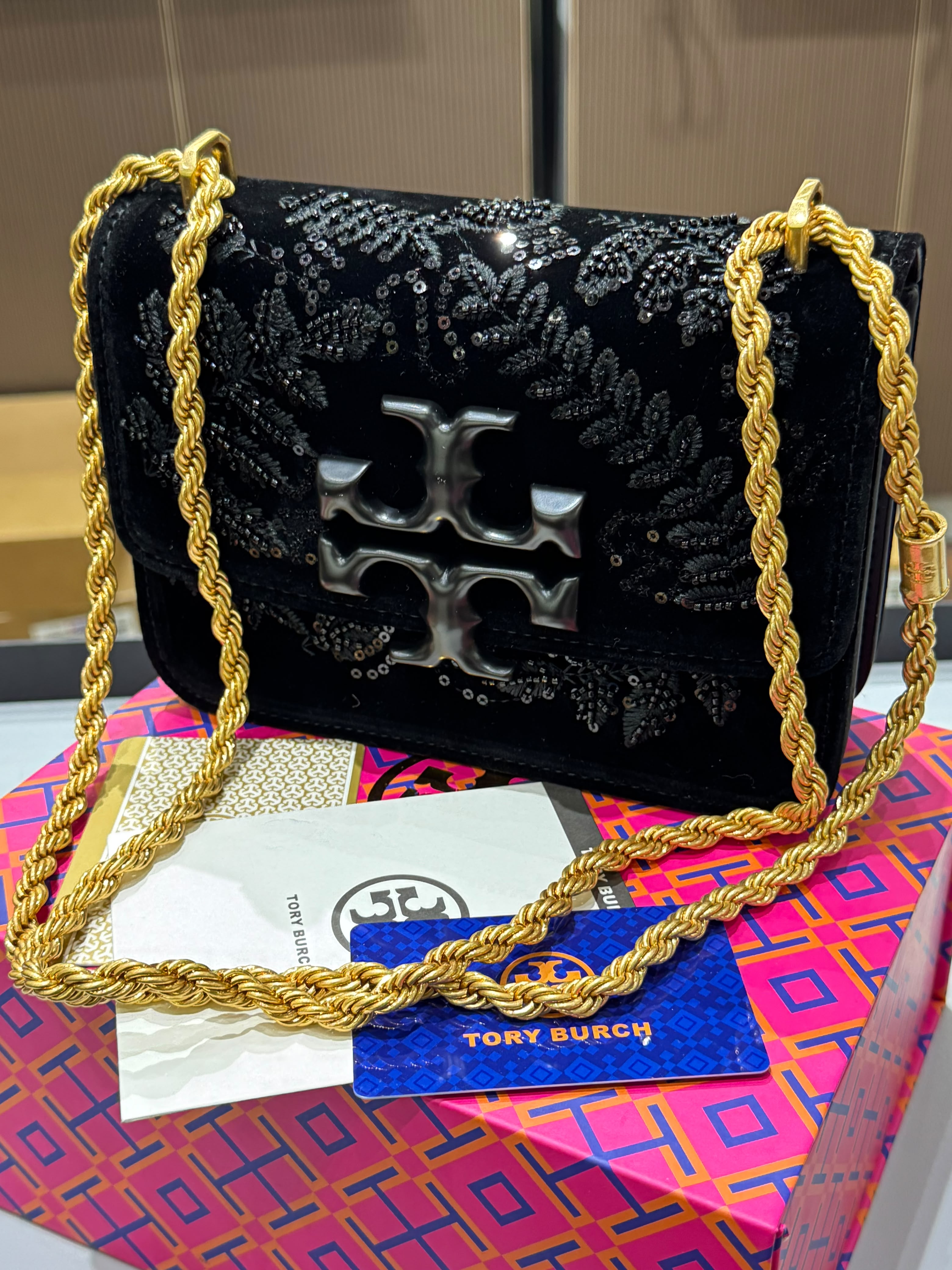 Eleanor Velvet Shoulder Bag