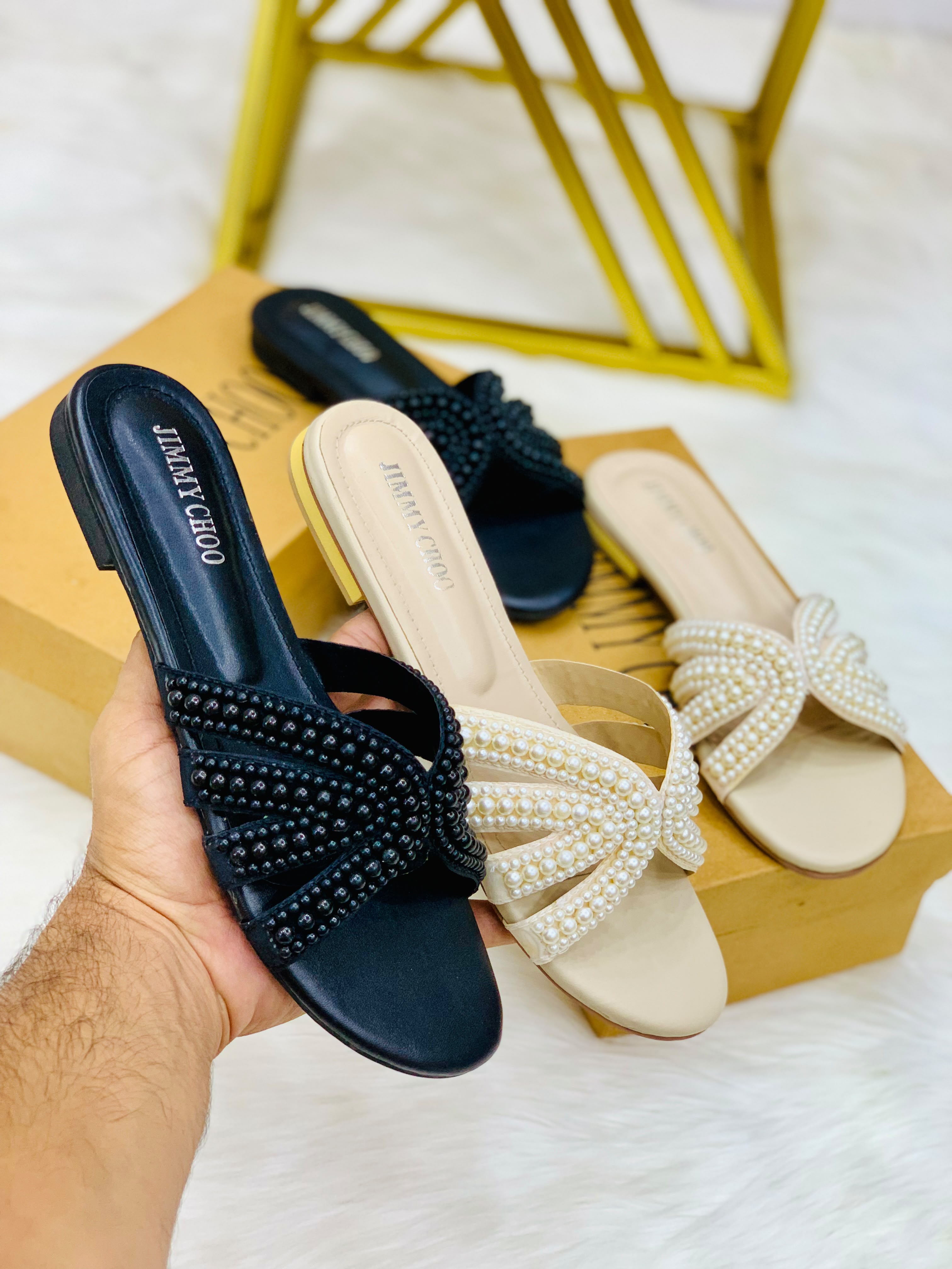 Pearl Flat Slippers