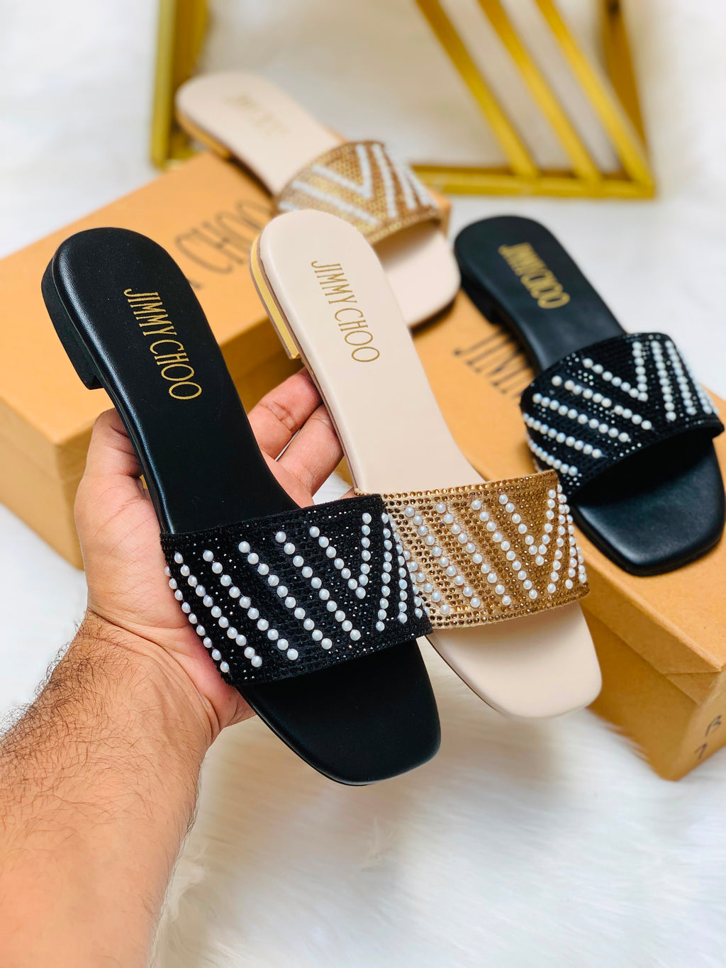 Pearl Stone Slippers