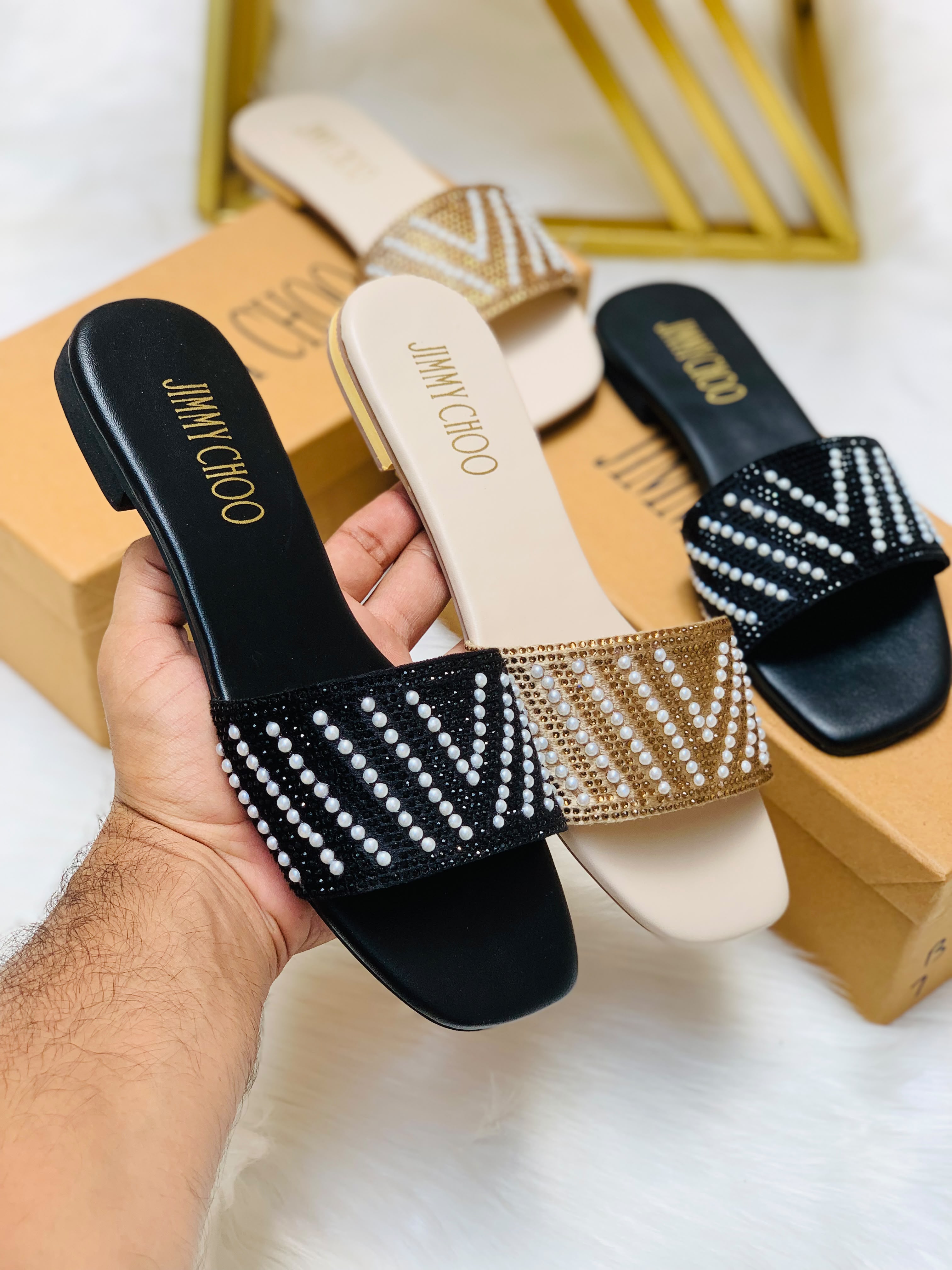Pearl Stone Slippers