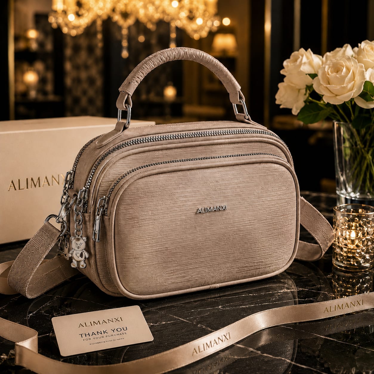 5-Zipper Crossbody Bag