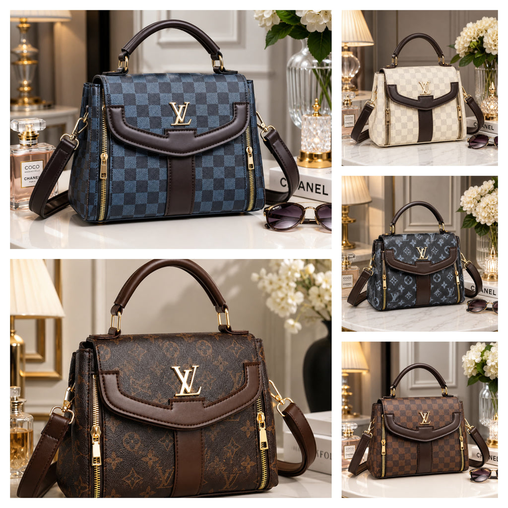 Premium 3-Zipper Crossbody Bag