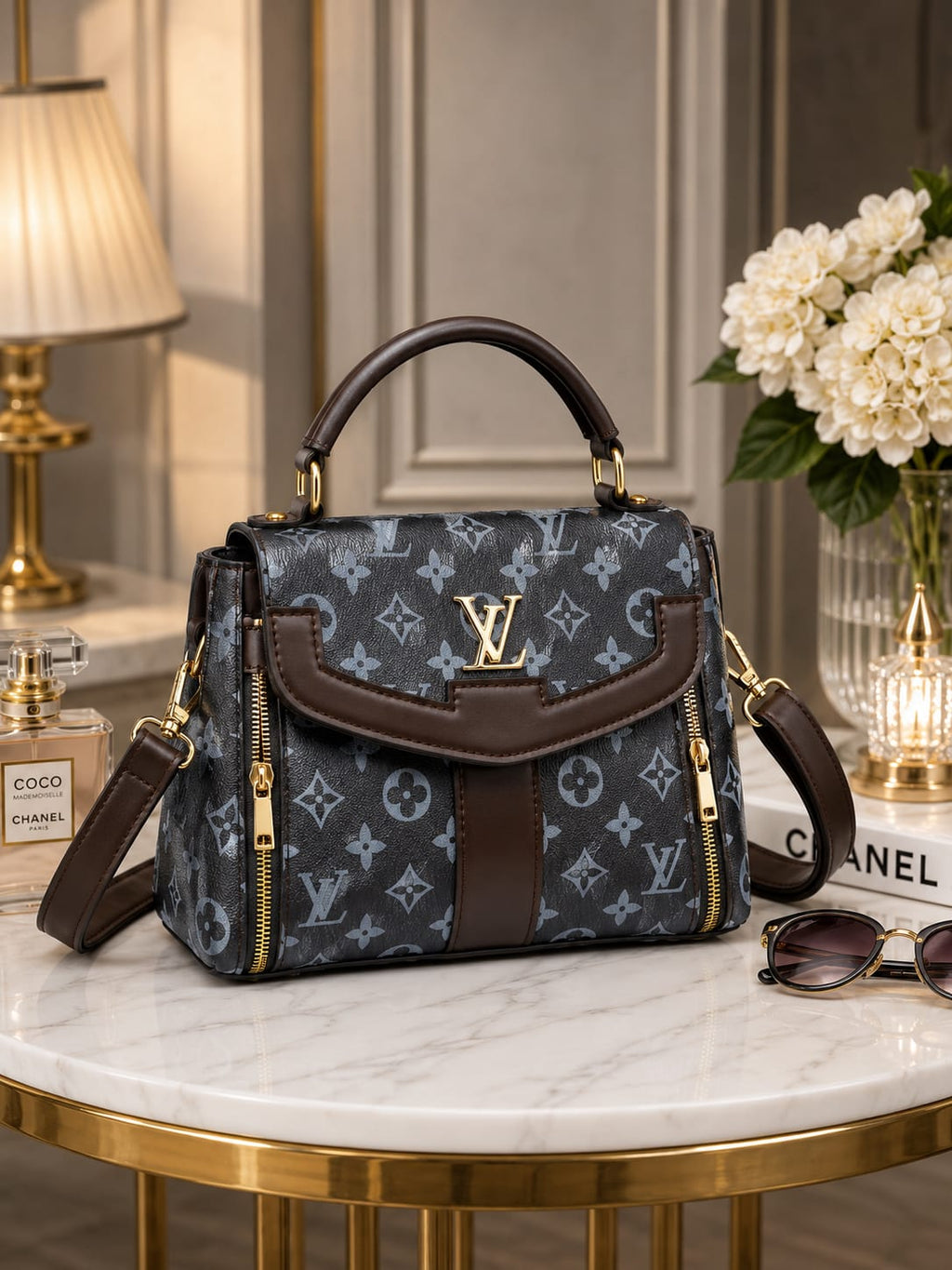 Premium 3-Zipper Crossbody Bag