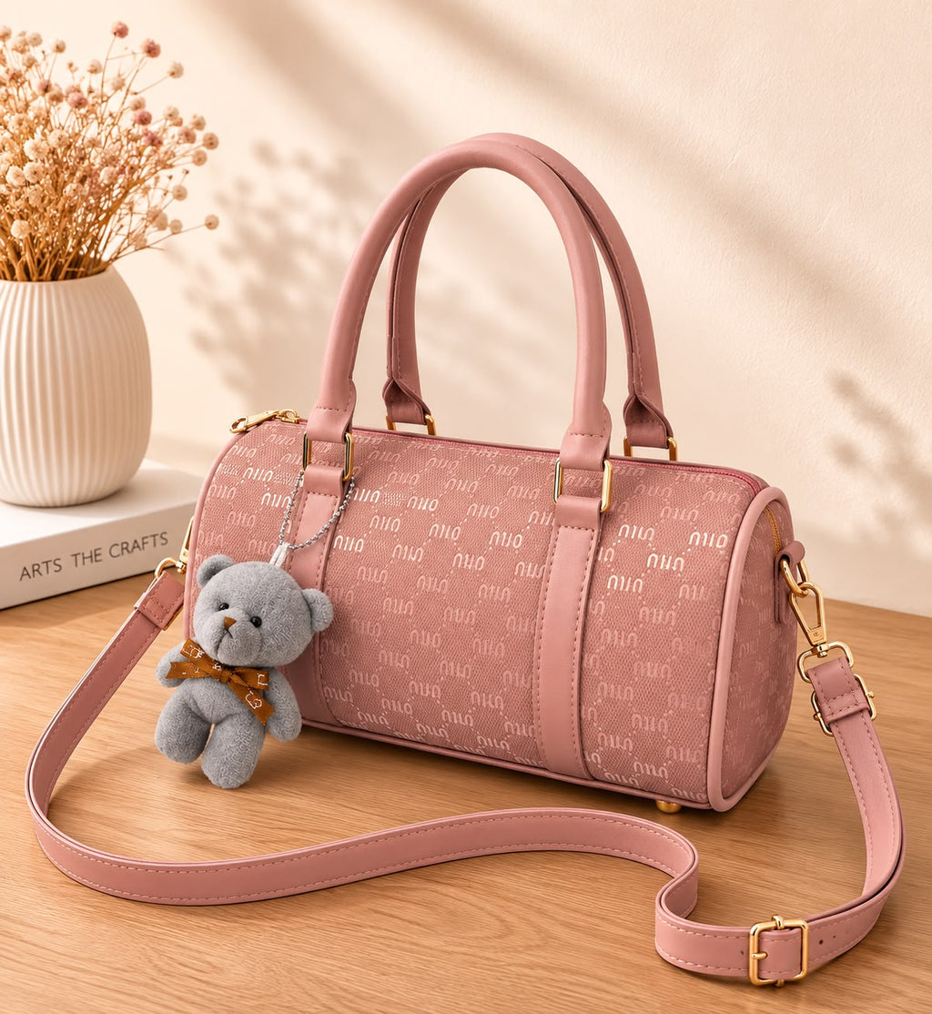 Premium Duffle Bag with Teddy Keychain