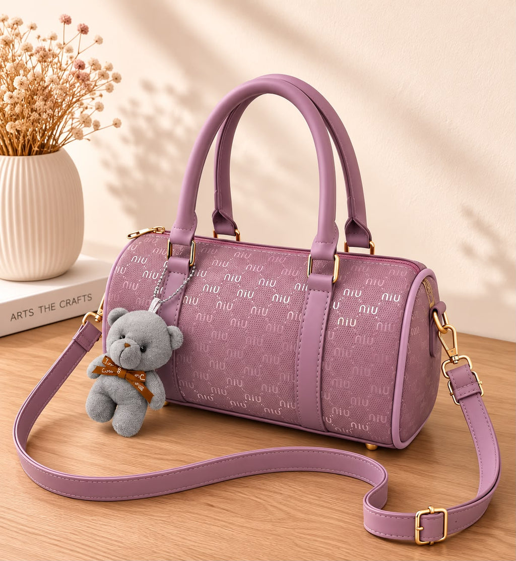 Premium Duffle Bag with Teddy Keychain
