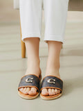 Premium Buckle Flat Slippers