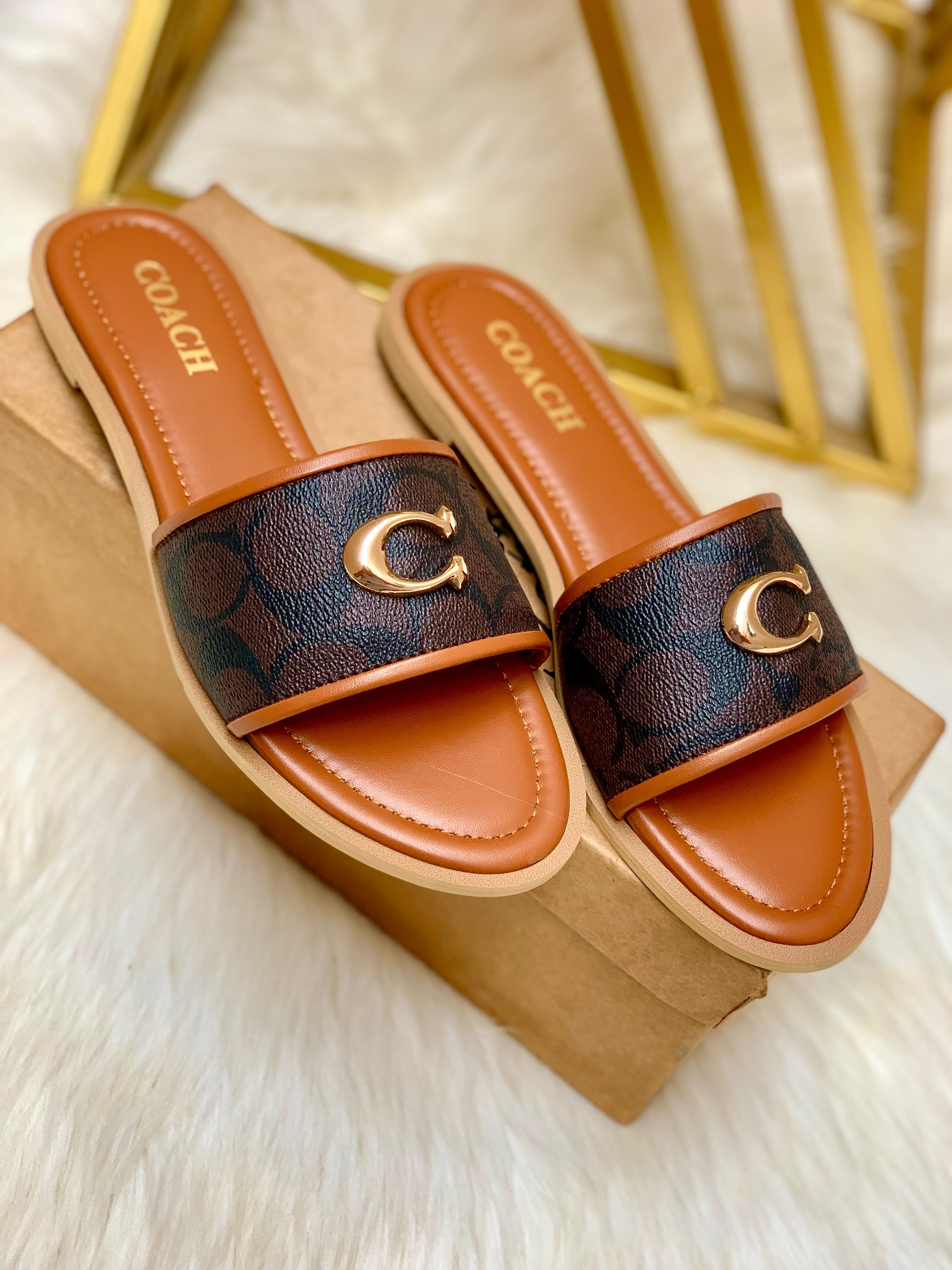 Premium Buckle Flat Slippers