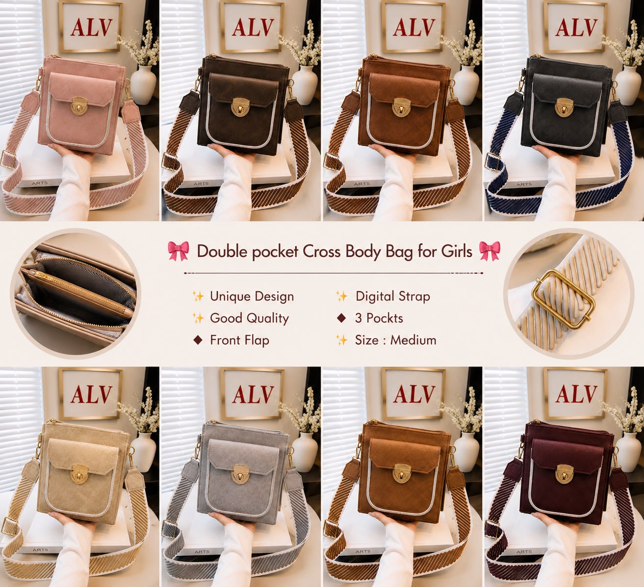 Double Pocket Crossbody Bag
