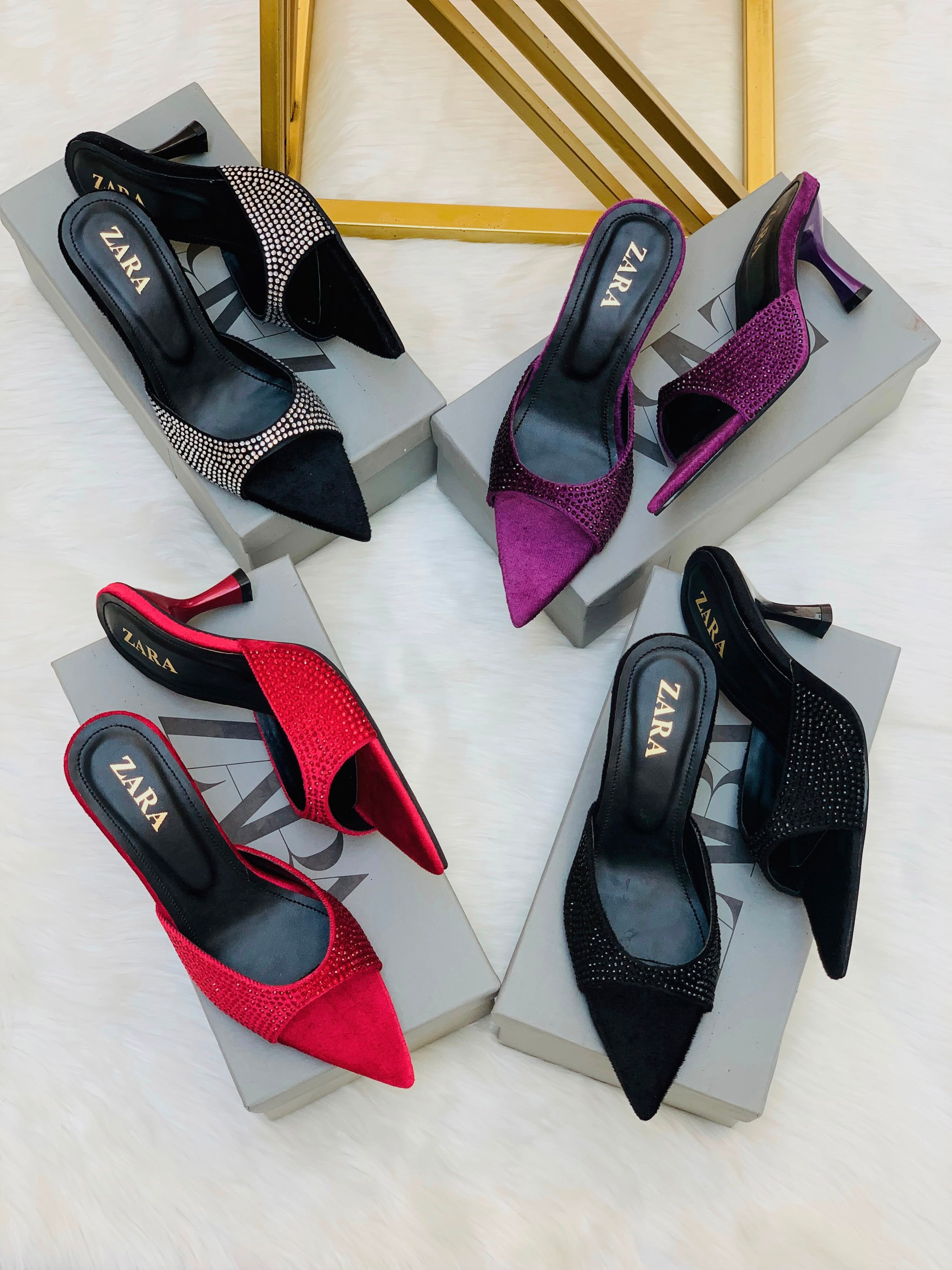 Premium Stone Heel Sandals