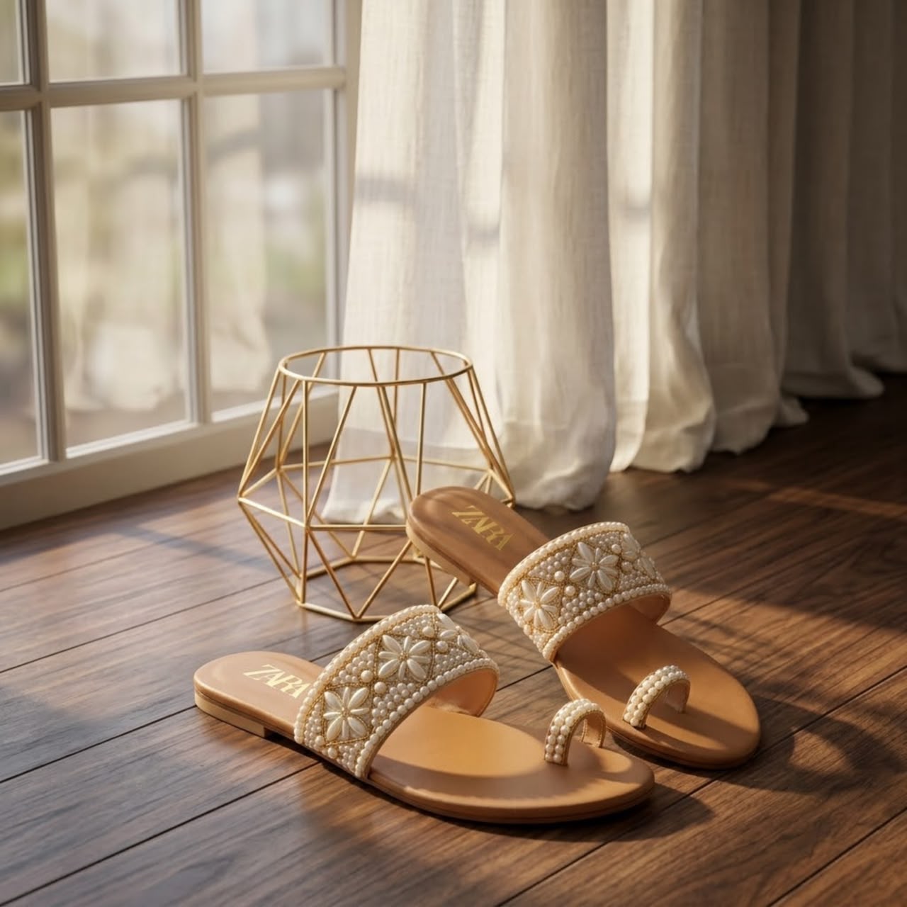 Premium Embroidered Flat Slippers