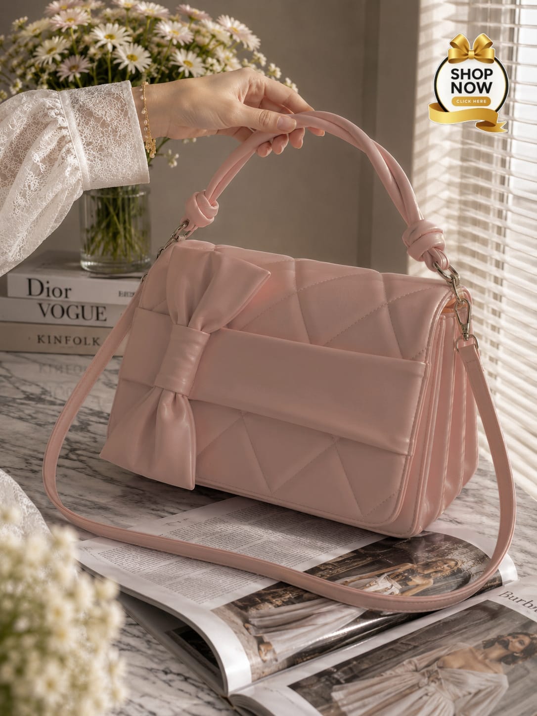 Premium Bow Handbag & Crossbody