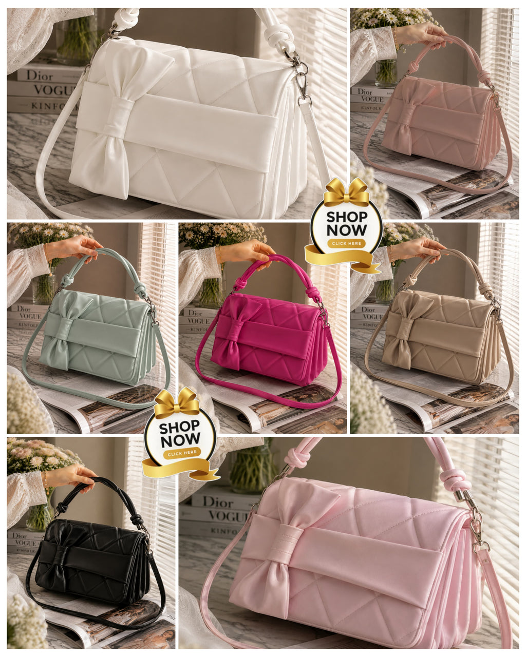 Premium Bow Handbag & Crossbody