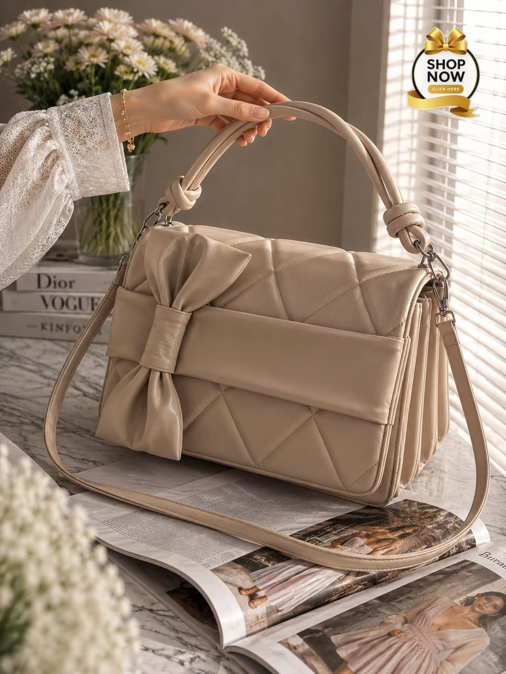 Premium Bow Handbag & Crossbody