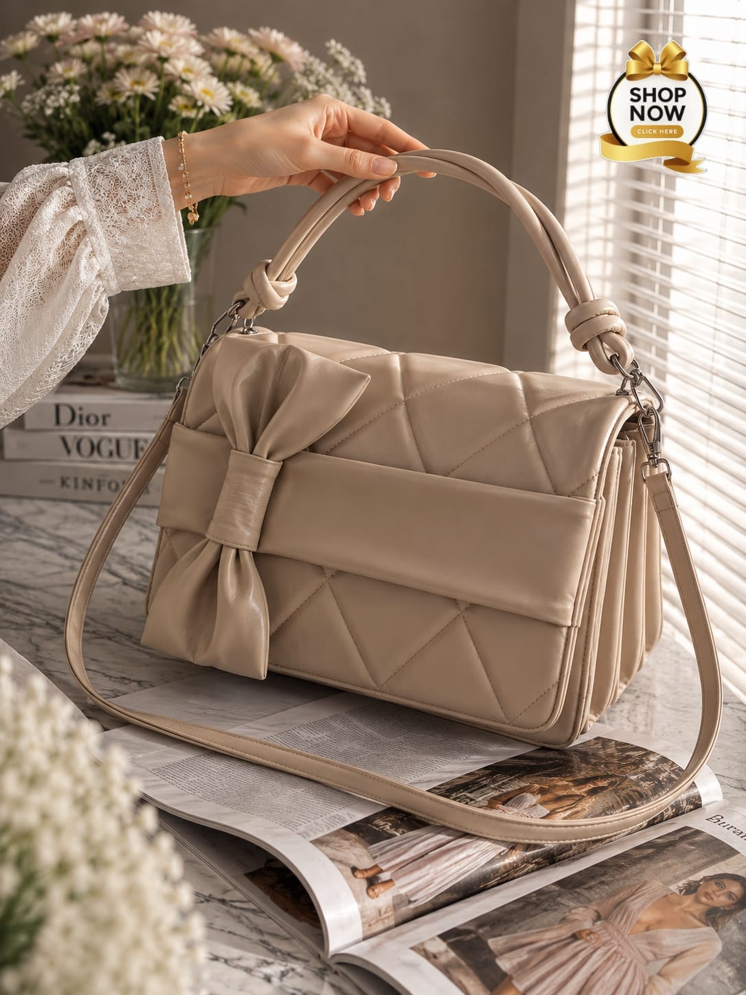 Premium Bow Handbag & Crossbody
