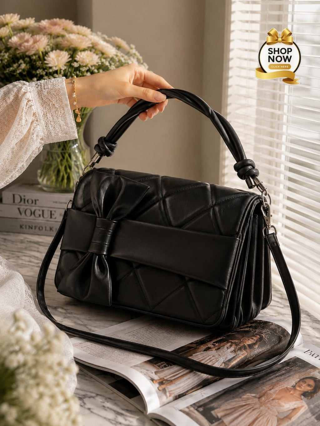 Premium Bow Handbag & Crossbody