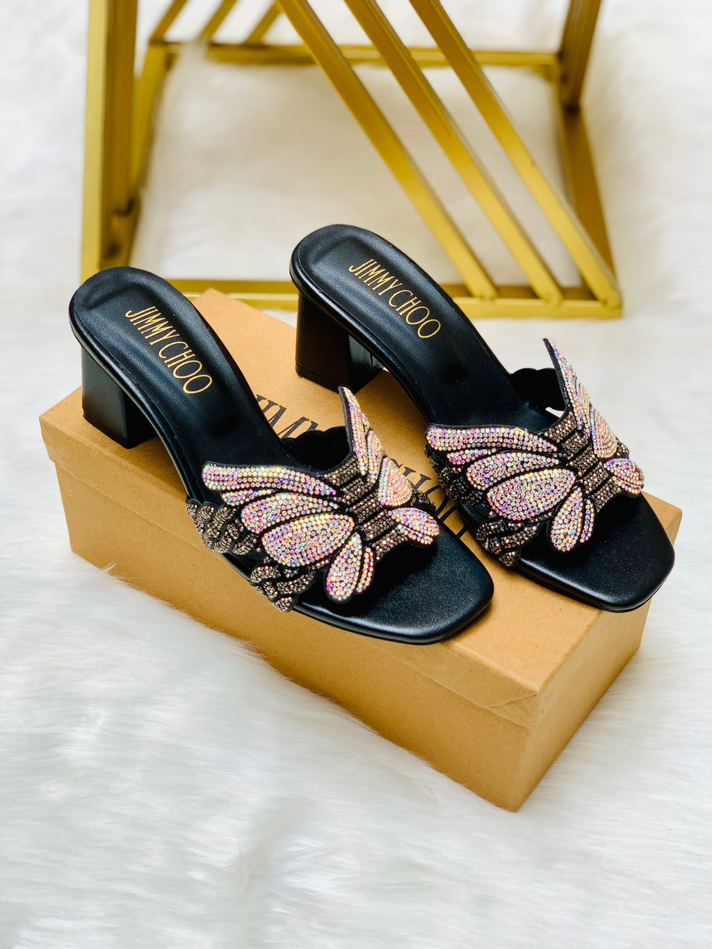 Premium Butterfly Block Heels