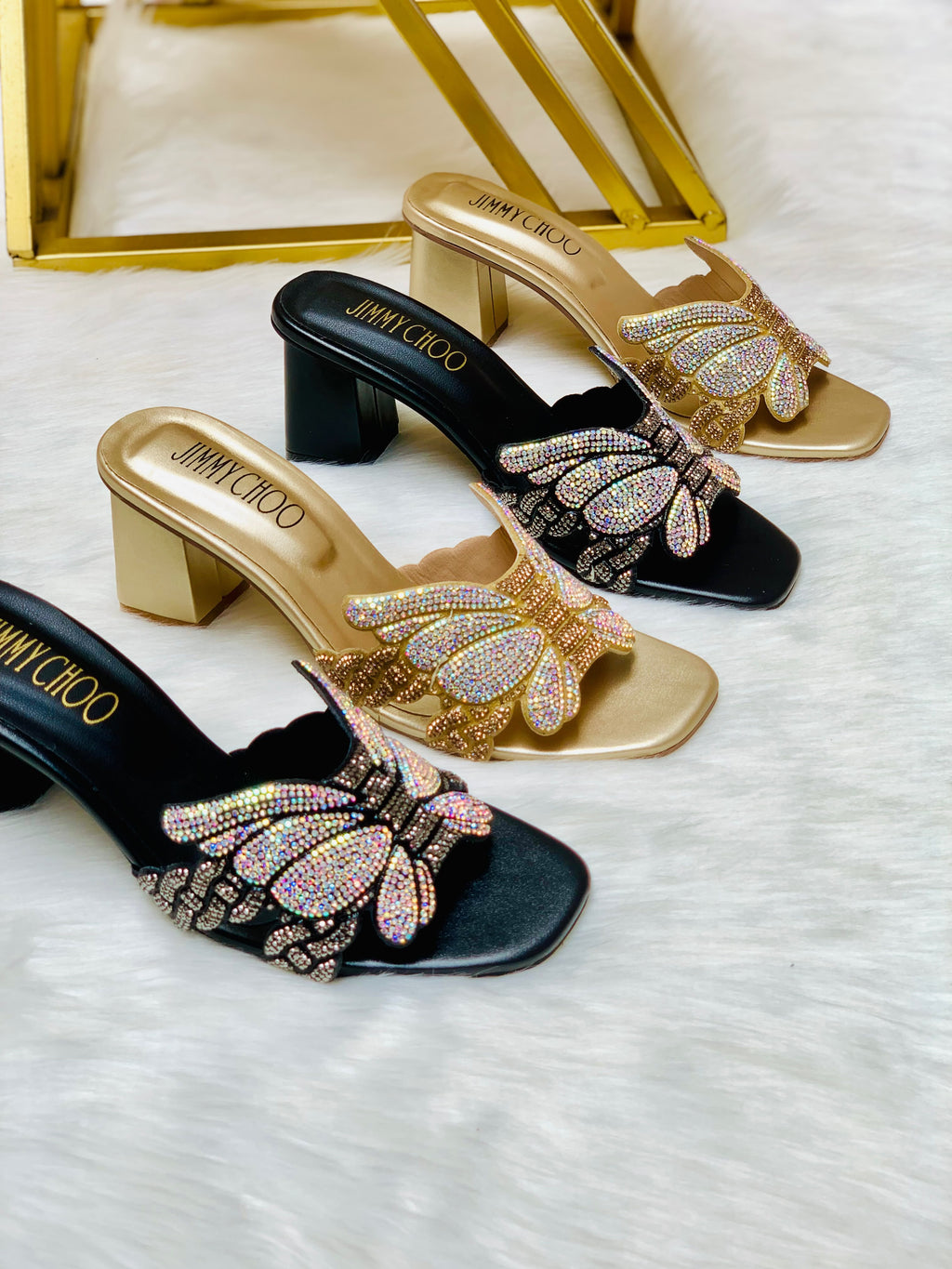 Premium Butterfly Block Heels