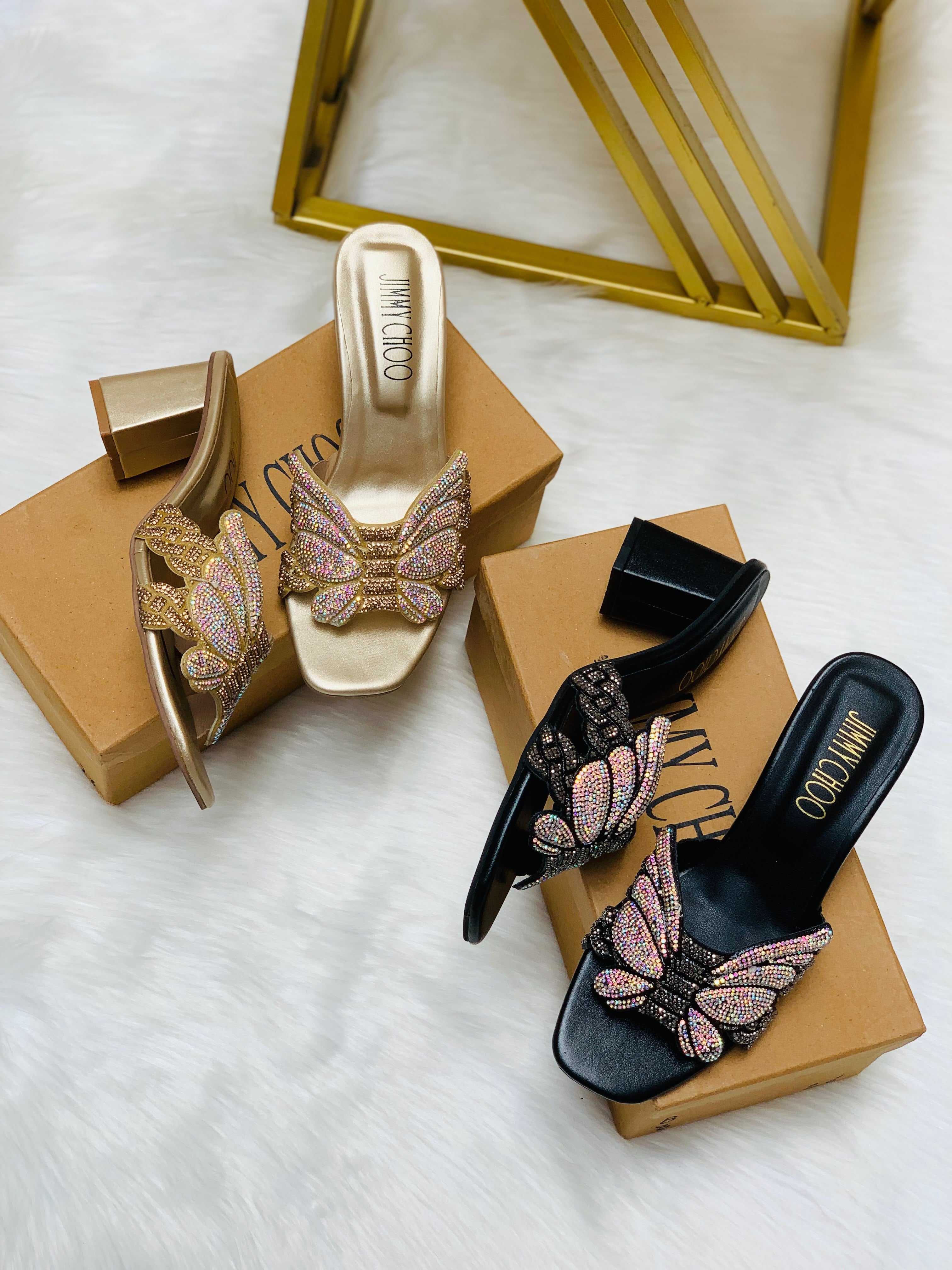 Premium Butterfly Block Heels