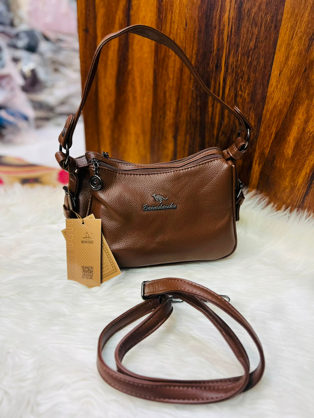 Premium Soft 2-Zipper Handbag