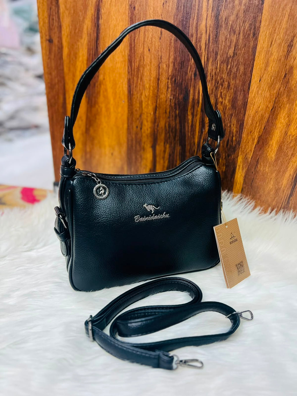 Premium Soft 2-Zipper Handbag