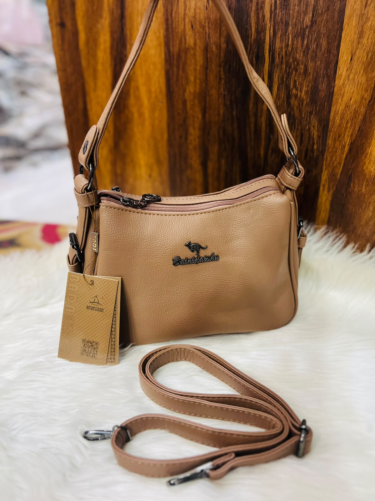 Premium Soft 2-Zipper Handbag