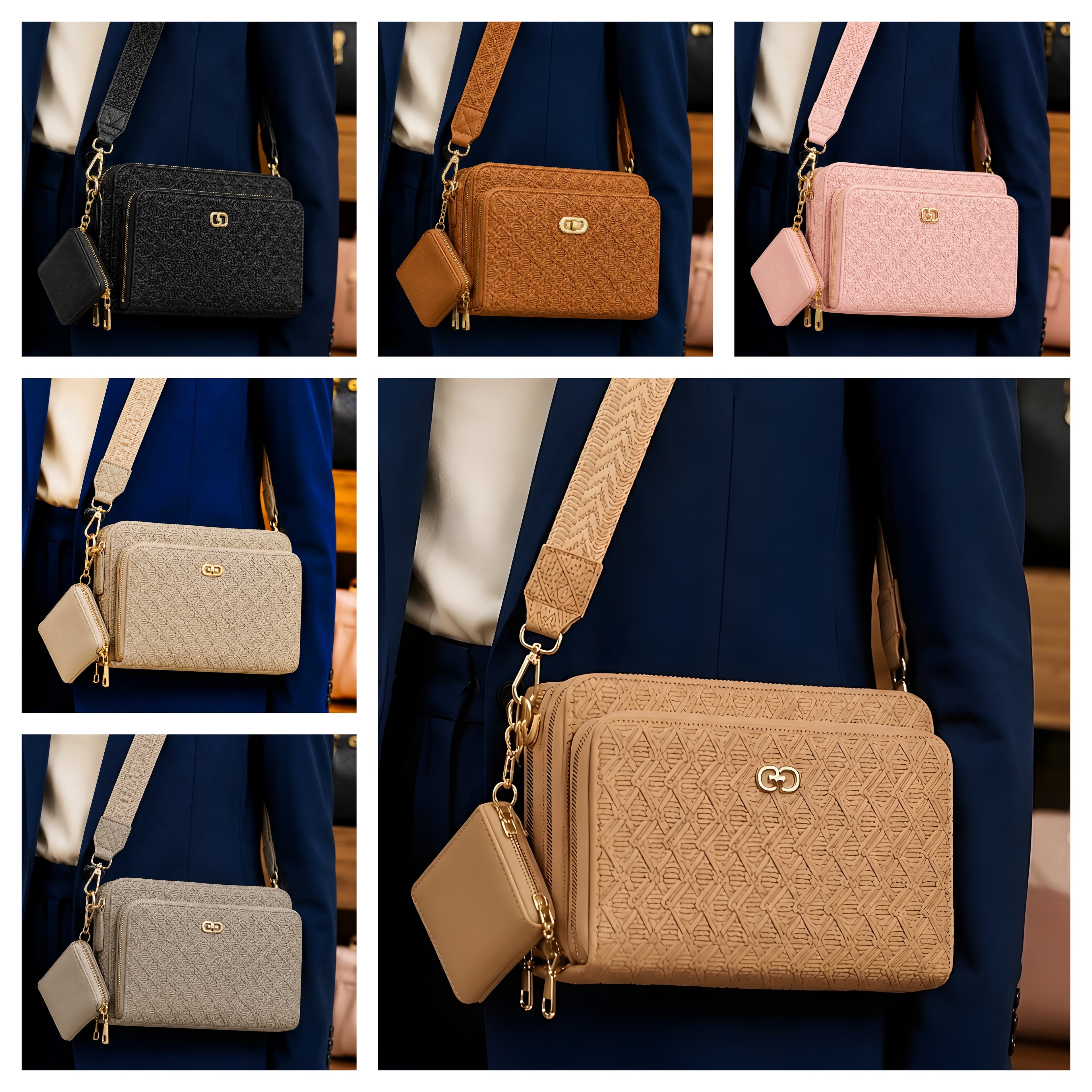 Premium 2-Piece Crossbody Bag Set