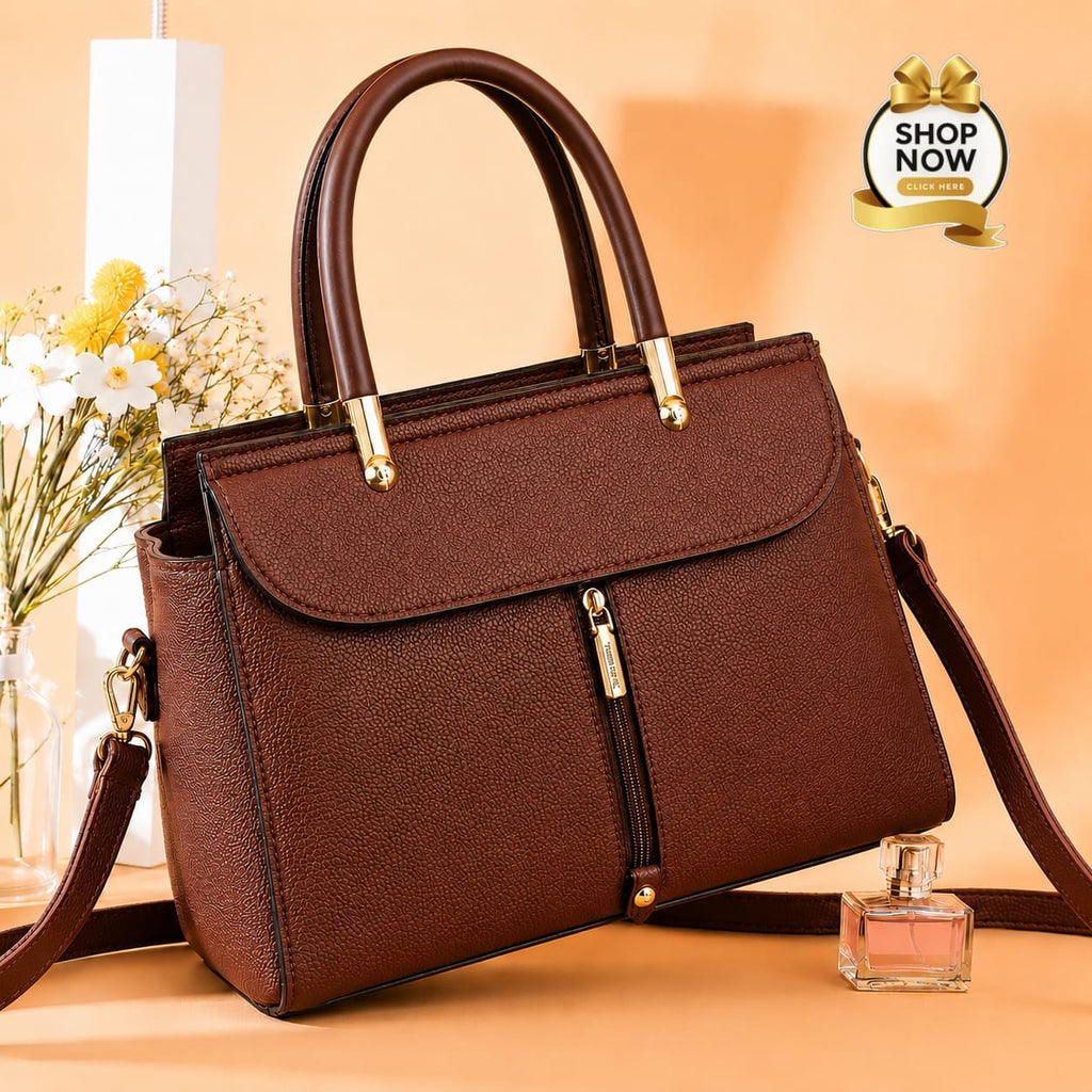 Premium 3-Zipper Shoulder Bag