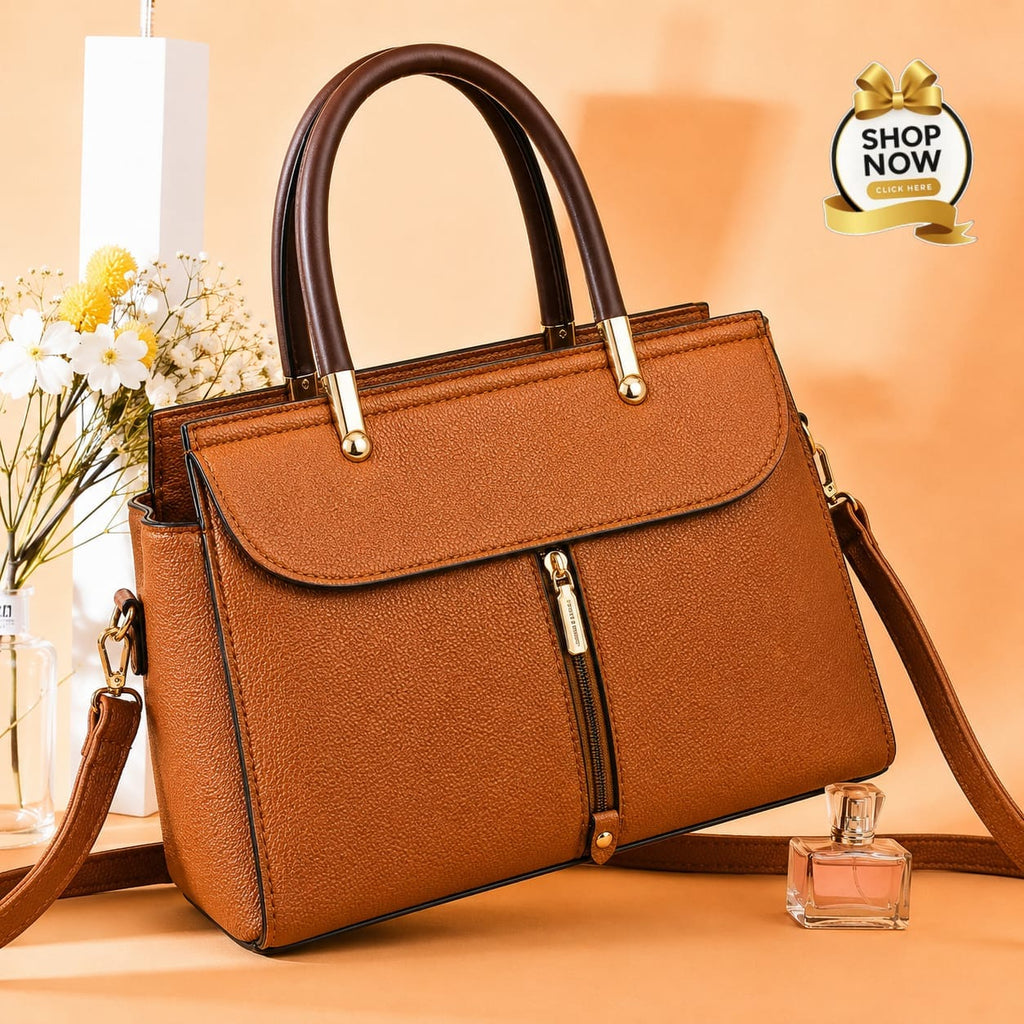 Premium 3-Zipper Shoulder Bag