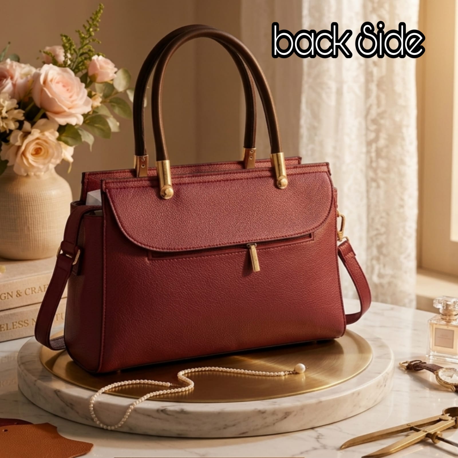Premium 3-Zipper Shoulder Bag