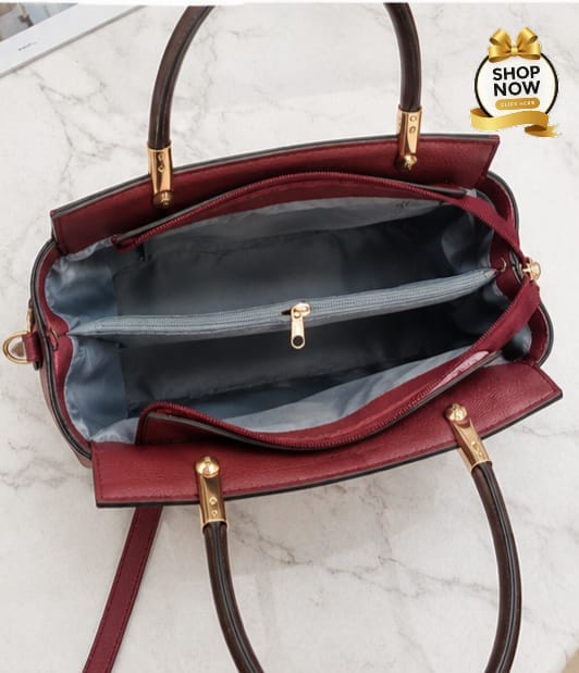 Premium 3-Zipper Shoulder Bag