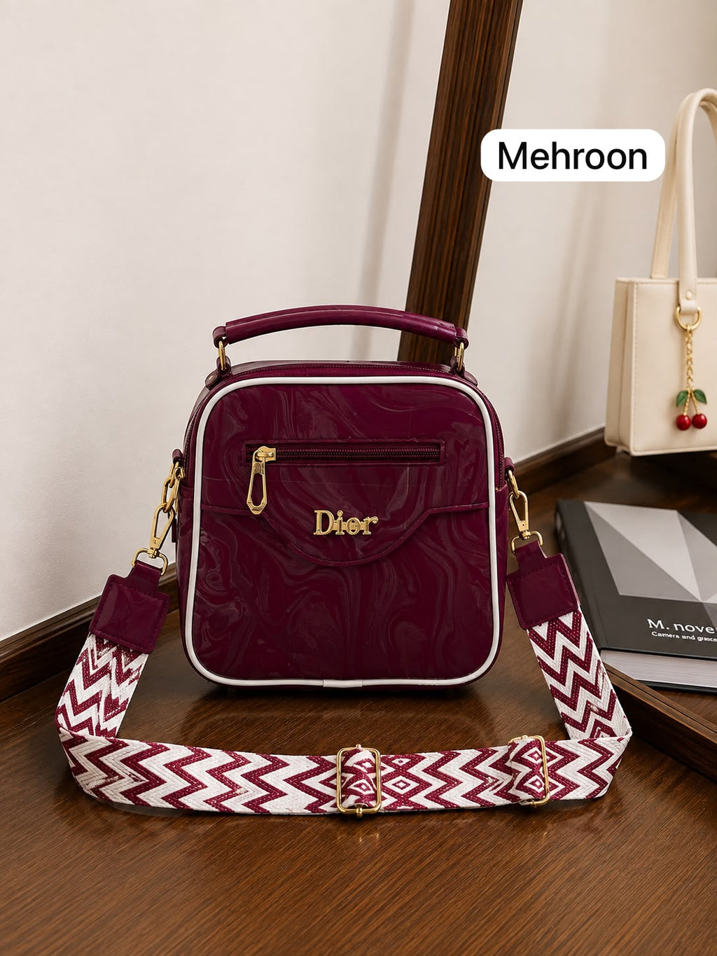 Premium 3-Zipper Crossbody Bag