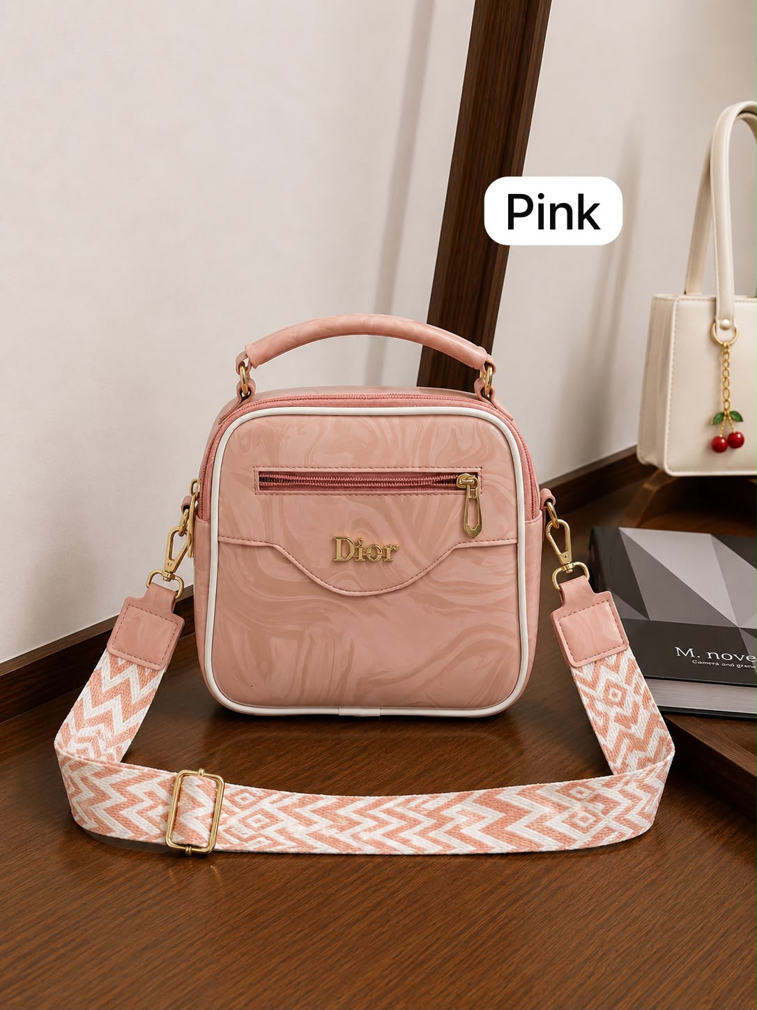 Premium 3-Zipper Crossbody Bag