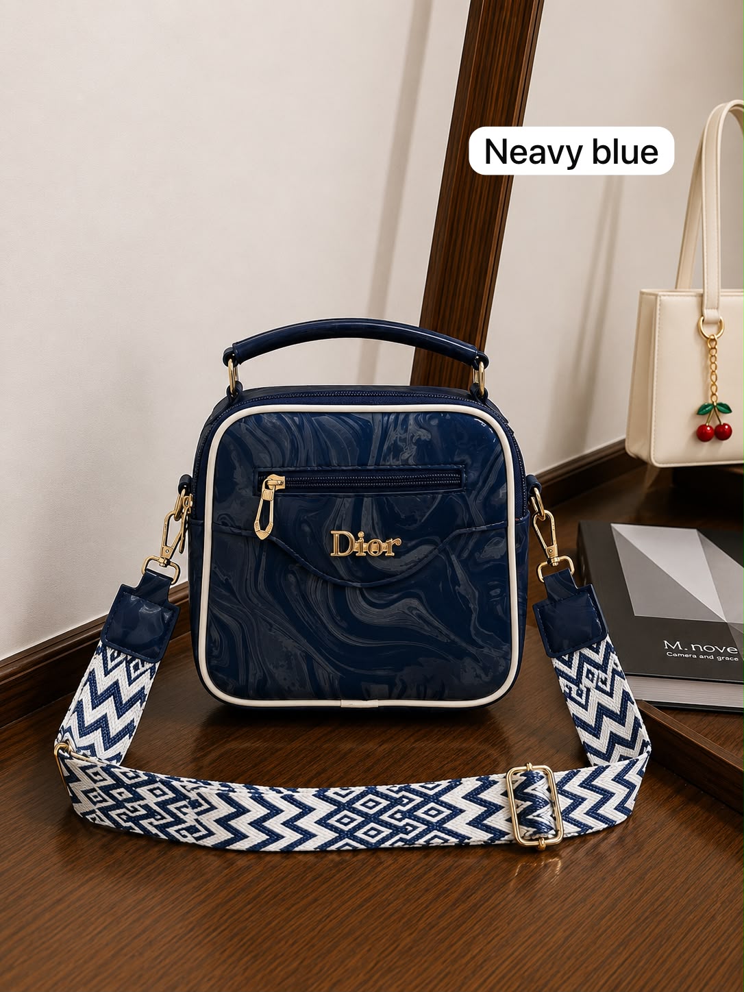 Premium 3-Zipper Crossbody Bag