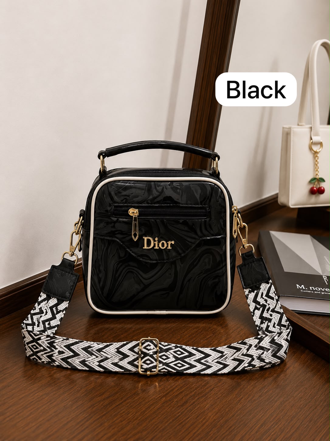 Premium 3-Zipper Crossbody Bag