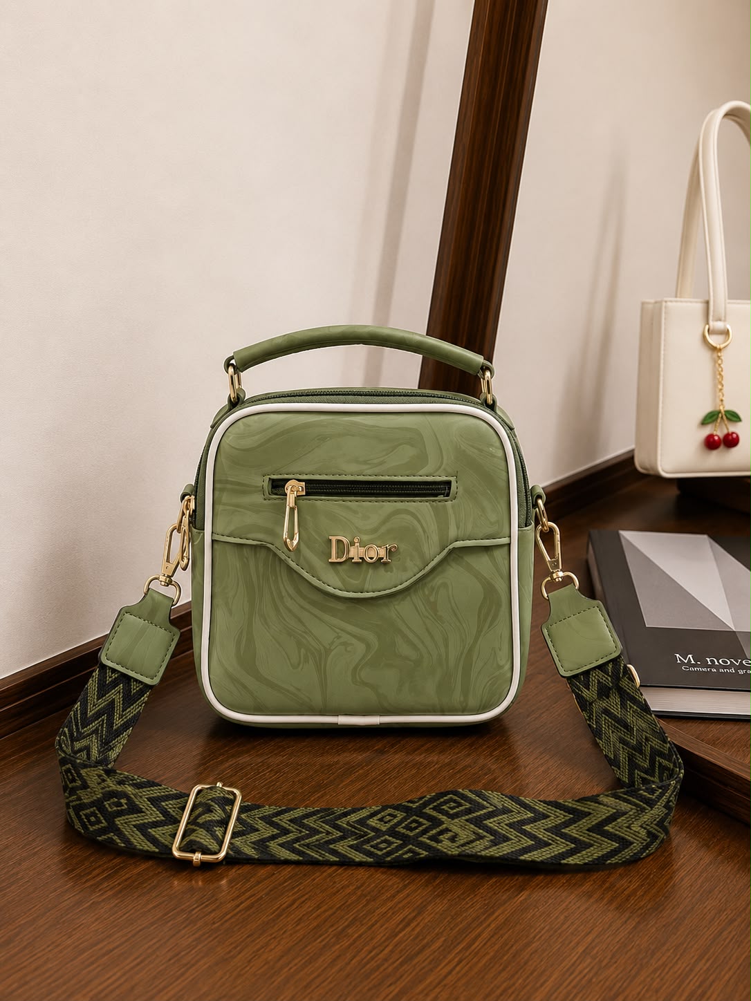 Premium 3-Zipper Crossbody Bag