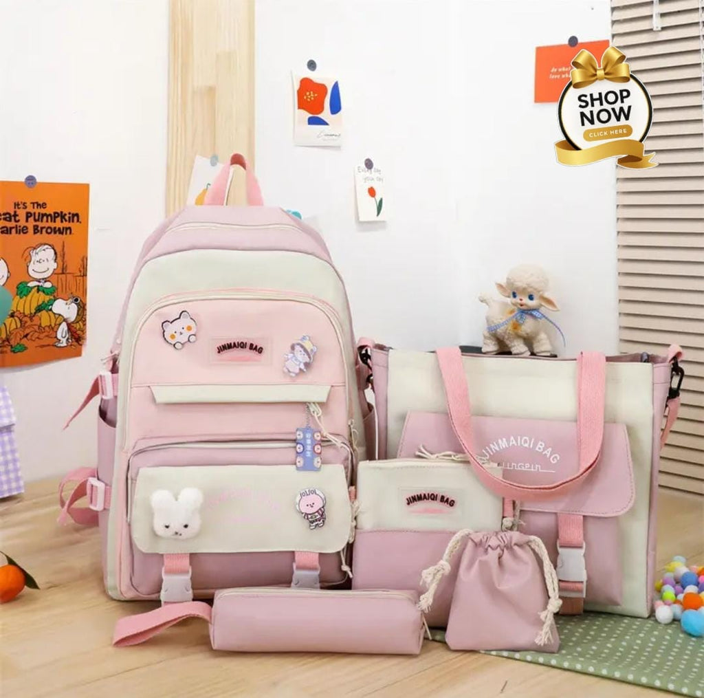 Premium 5-Piece School Bag Set