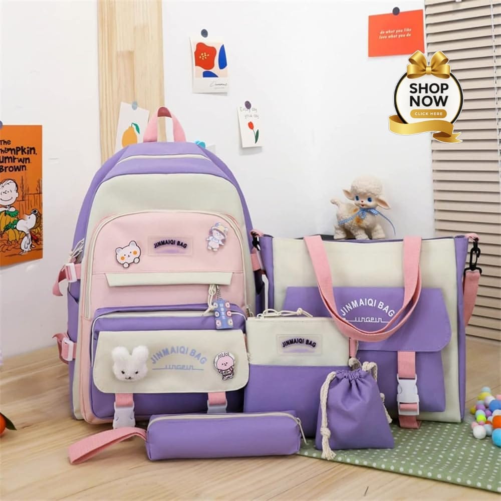 Premium 5-Piece School Bag Set