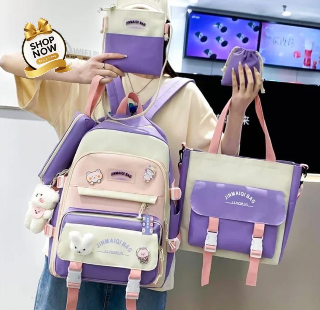 Premium 5-Piece School Bag Set