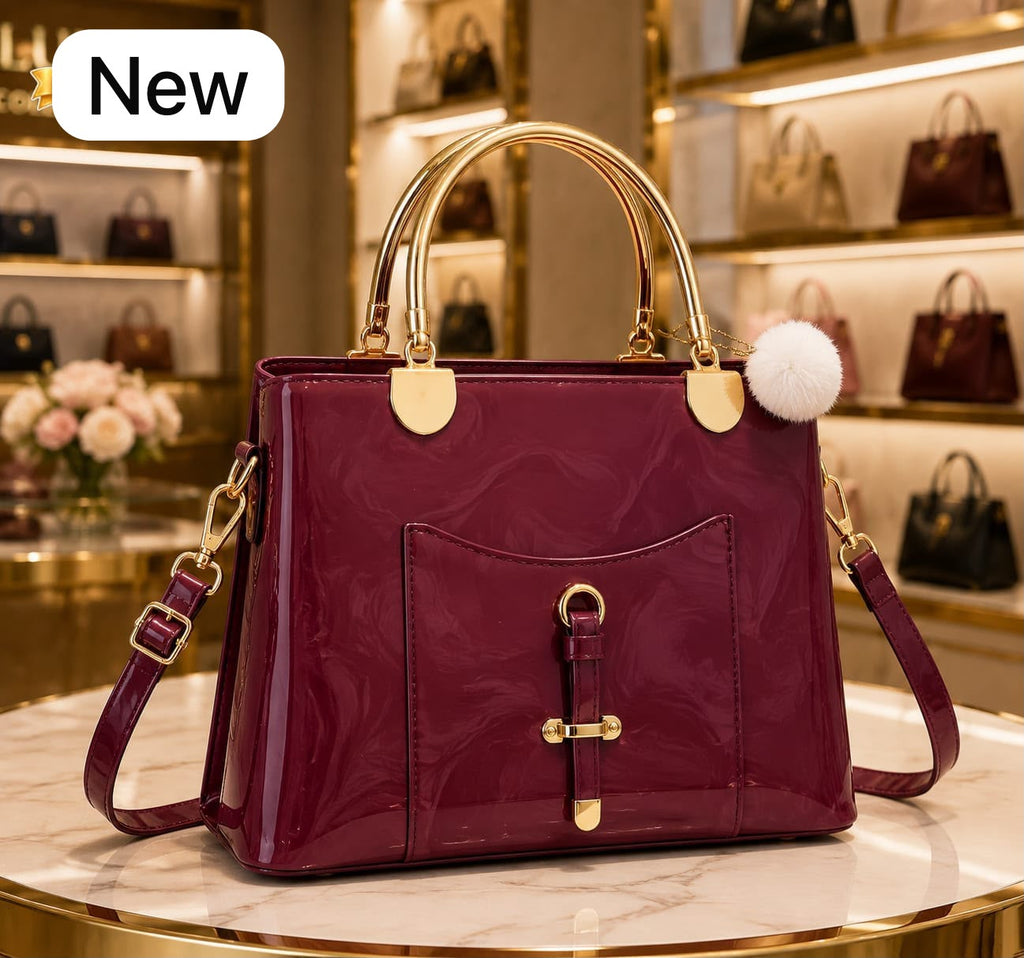 Premium Metal Handle Crossbody Bag