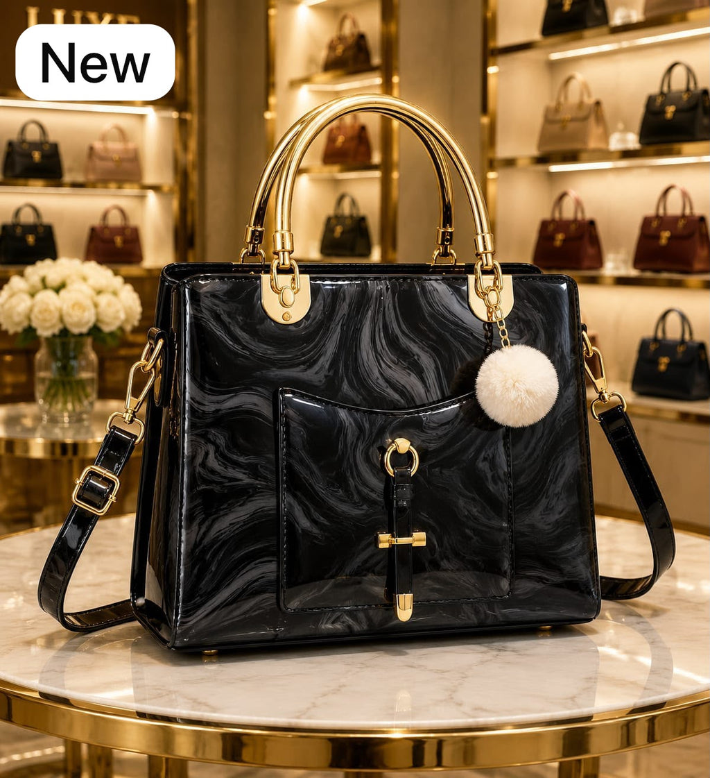 Premium Metal Handle Crossbody Bag