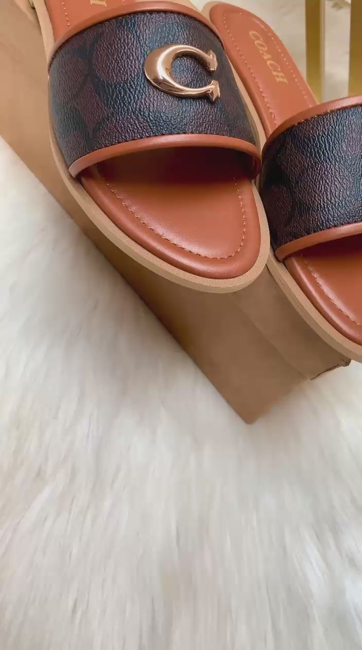 Premium Buckle Flat Slippers