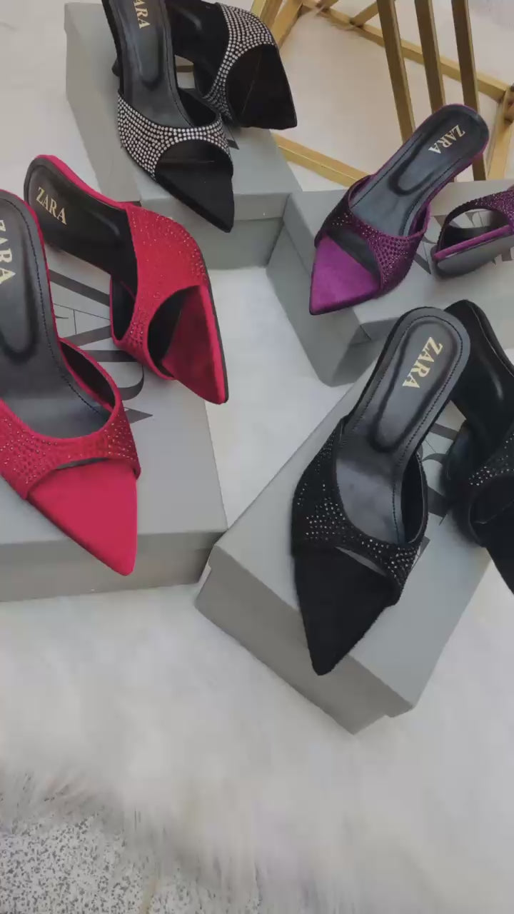 Premium Stone Heel Sandals